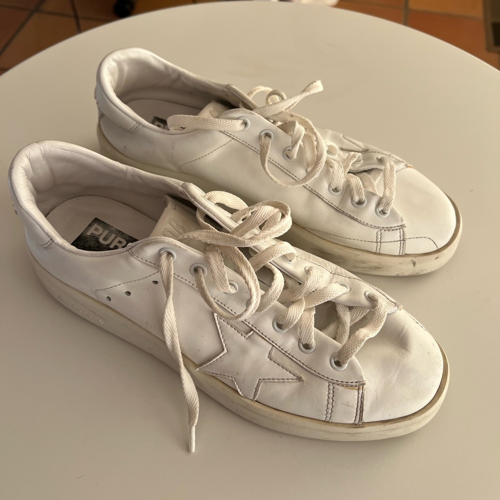 Golden Goose Purestar White Sneakers size 40 / 10
